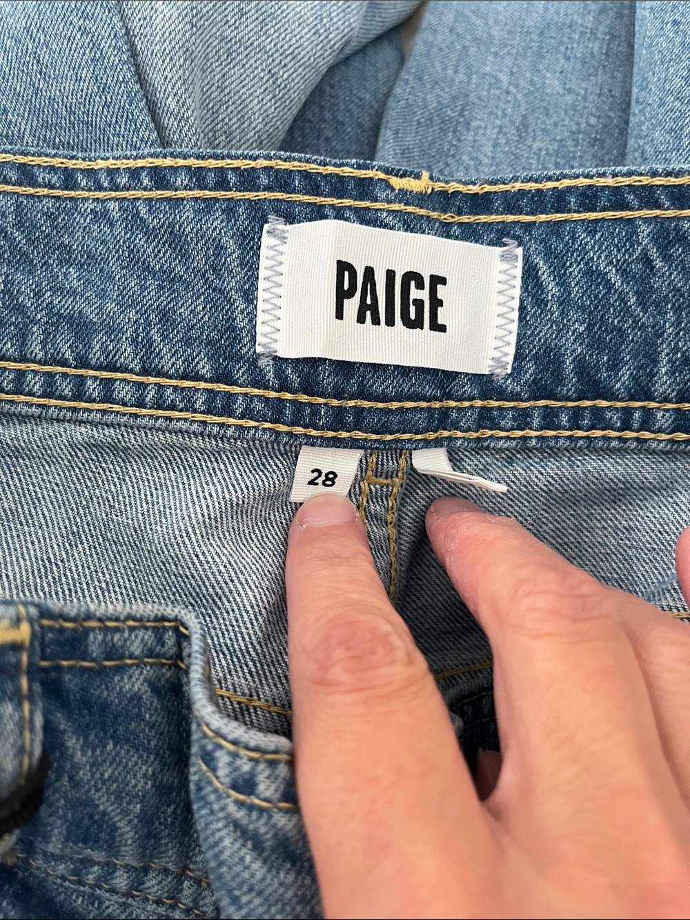 Paige Cameron Wide Leg Jean in Sunshine size 28 - Picture 4 of 4